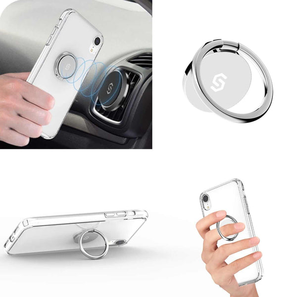 Syncwire Cell Phone Ring Holder Stand, 360 Degree Rotation Finger Ring  Kickstand Polished Metal Phone Grip for Magnetic Car Mount Compatible  iPhone 15